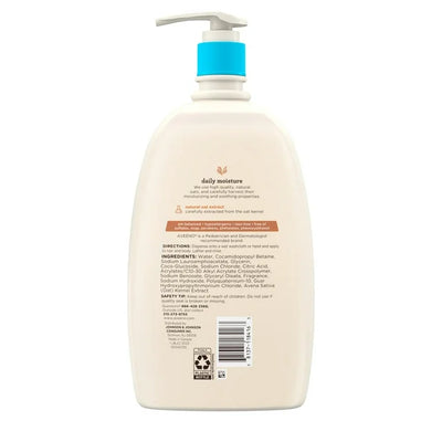 Aveeno Baby Daily Moisture Body Wash & Shampoo, Liquid Soap, Oat Extract, 18 fl. oz