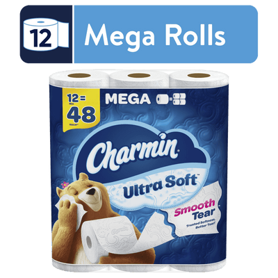 Charmin Ultra Soft Toilet Paper 12 Mega Rolls, 224 Sheets per Roll