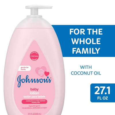 Johnson's Moisturizing Pink Baby Body Lotion with Coconut Oil, 27.1 oz