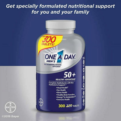 One A Day Men's 50+ Healthy Advantage Multivitamin Supplement 300 Tablets