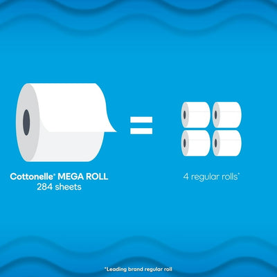 Cottonelle Ultra Clean Toilet Paper, 6 Mega Rolls